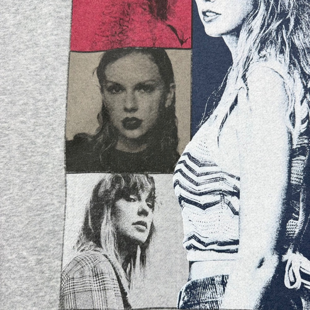 Taylor Swift Eras Tour Quarter Zip Pullover NWOT Unisex XL Grey Graphic - Picture 10 of 14